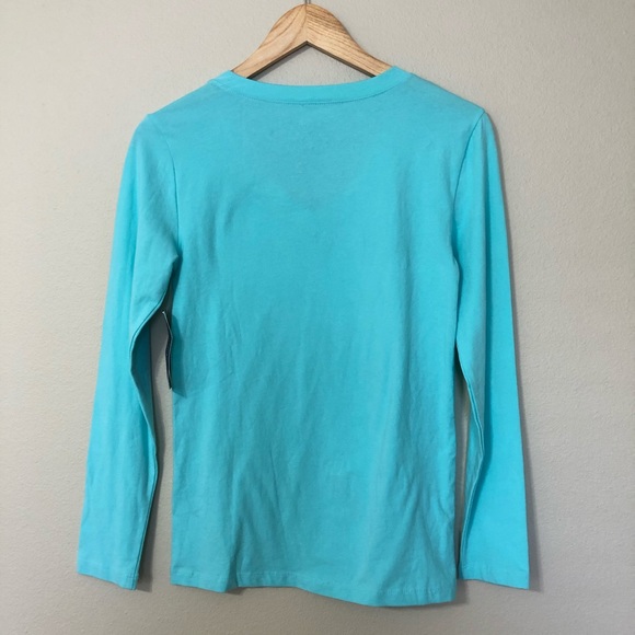 Lauren James Basic V-Neck Long Sleeve Tee—M - Picture 3 of 6
